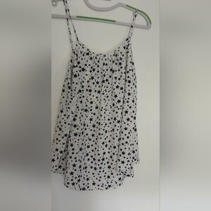 Time and Tru Navy Blue Star Flowy Blouse Tank